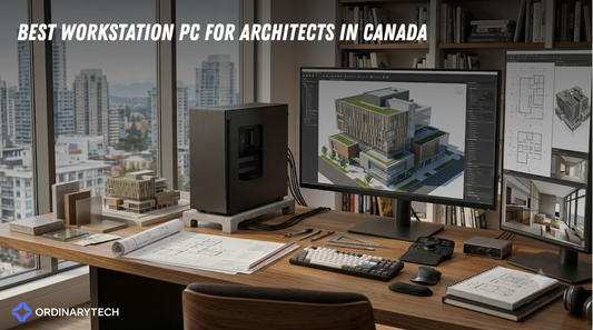 Architect workstation PC with high-end CPU, RTX GPU and large memory capacity for Revit, CAD and 3D visualization