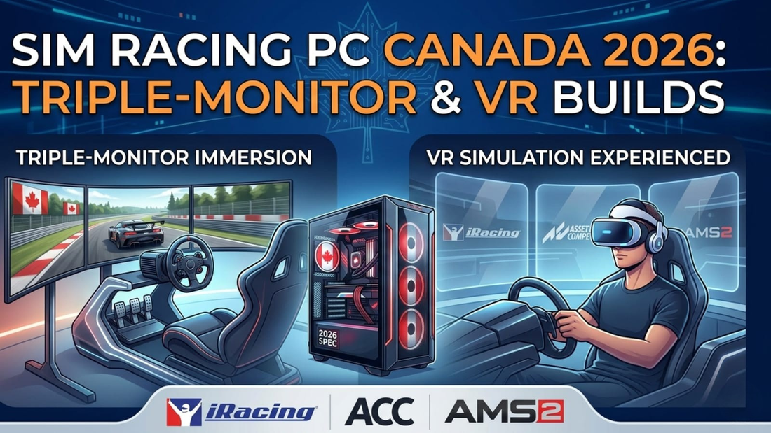Sim Racing PC Canada 2026: Triple-Monitor and VR Builds for iRacing, A