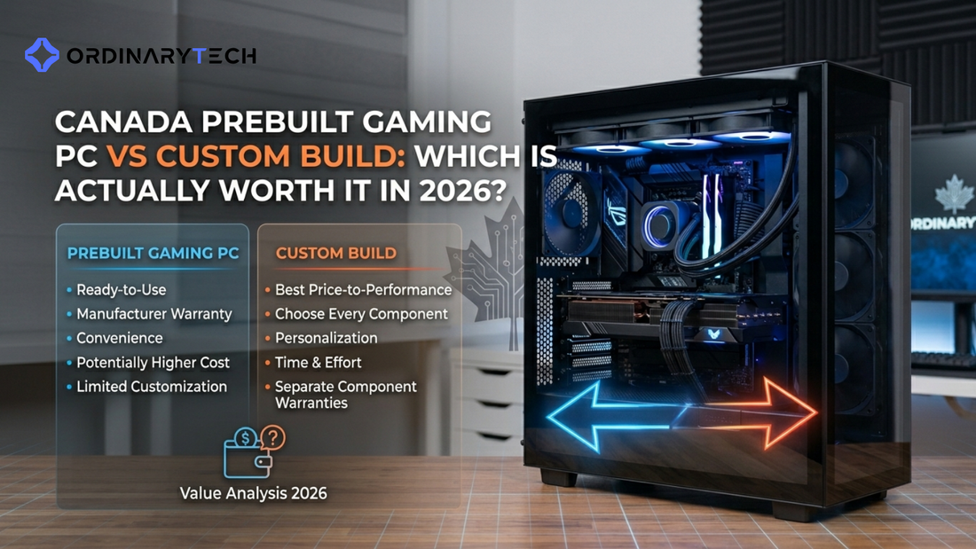 Canadian gaming PC build with RTX GPU and RGB case 2026