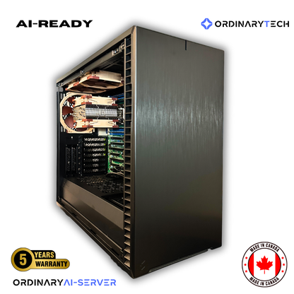 OrdinaryTech OrdinaryPro PC build with AMD EPYC processor and NVIDIA RTX graphics – premium AI-ready workstation designed for deep learning, data science, and creative production