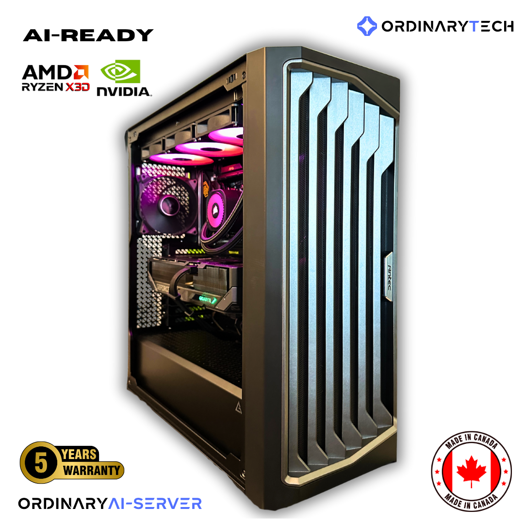 OrdinaryPro AI-ready Desktop PC | 9950X | RTX 5090 | DDR5 | Gen 5 Nvme