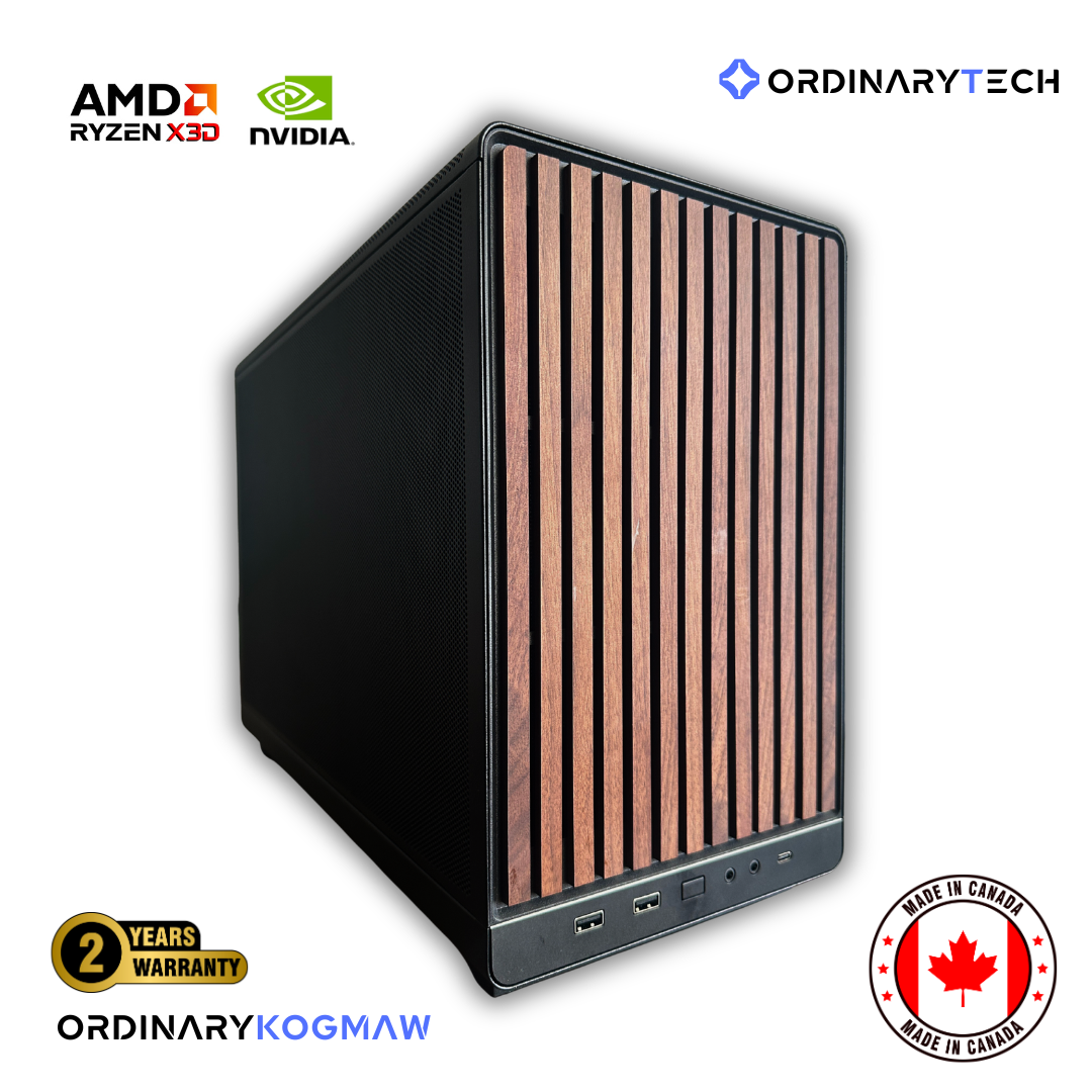 Small form factor 1440p gaming PC Canada featuring Ryzen 7 9800X3D and RTX 5070 Ti in premium ITX build - OrdinaryTech