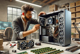 A technician upgrading the PC at OrdinaryTech