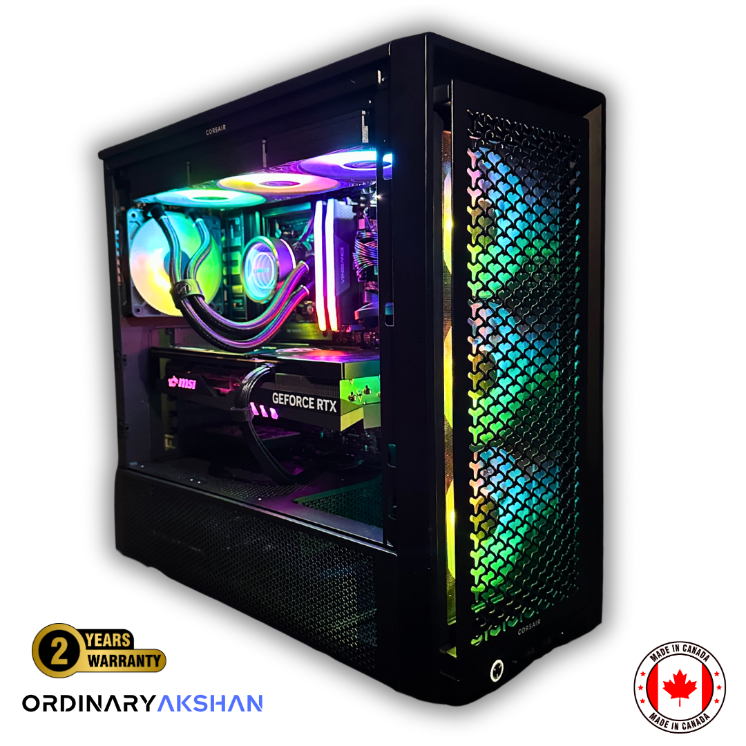 Custom-built OrdinaryTech gaming desktop powered by AMD Ryzen 9 9800X3D, NVIDIA RTX 5080 16GB, and DDR5 RAM for pro-level performance.