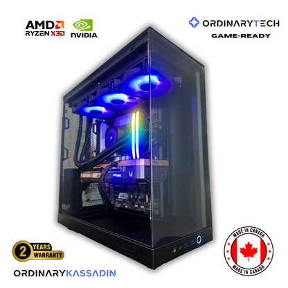 OrdinaryTech OrdinaryKassadin gaming PC with Ryzen 9 9700X and RTX 5070 in NZXT H6 Flow case optimized for 1440p gaming in Canada.