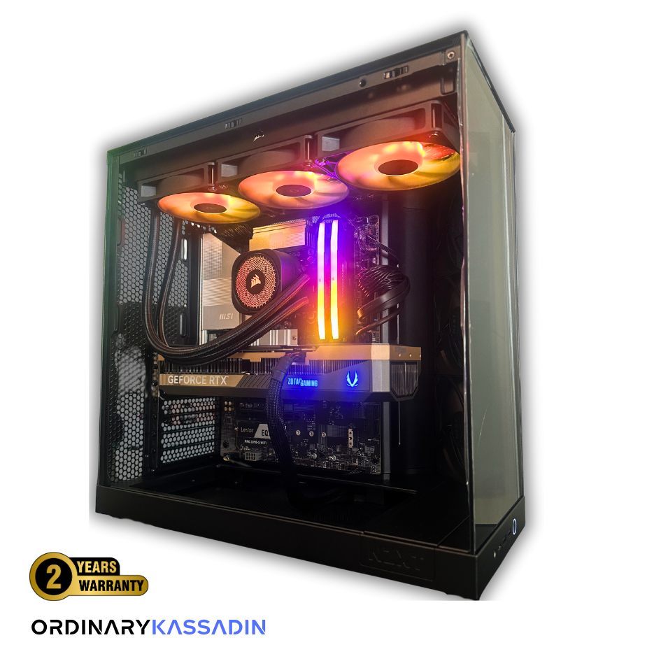 OrdinaryTech ready-built gaming desktop with Ryzen 9 9700X and RTX 5070 delivering smooth 1440p performance and advanced ARGB cooling.