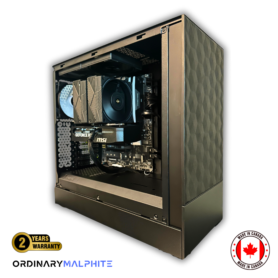 OrdinaryMalphite custom-built gaming rig from OrdinaryTech featuring Intel 245KF processor, RTX 5060 GPU, and Fractal Design airflow chassis.