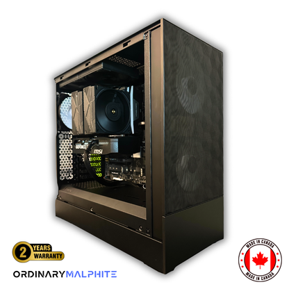 OrdinaryTech OrdinaryMalphite gaming desktop powered by Intel Core i5 245KF and RTX 5060, delivering fast, cool, and quiet gameplay across Canada.