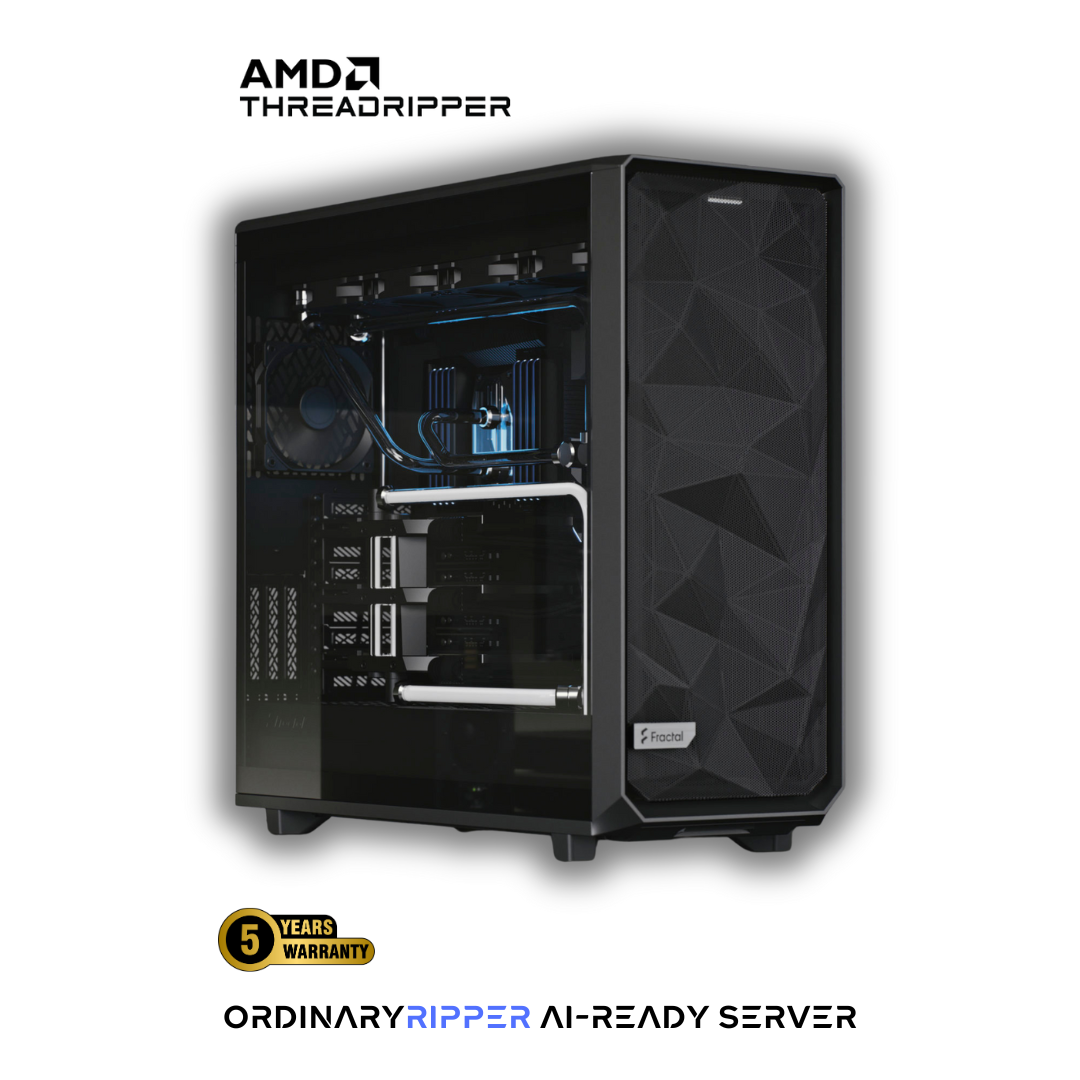 OrdinaryRipper AI-ready server with AMD Threadripper CPU, liquid cooling, and 5-year warranty in Canada