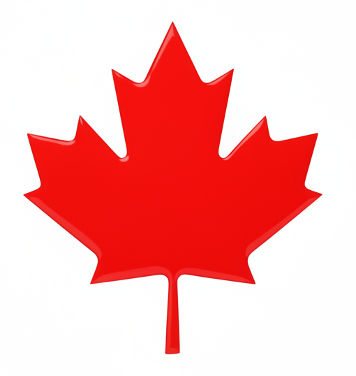 Canadian Maple Leaf in red