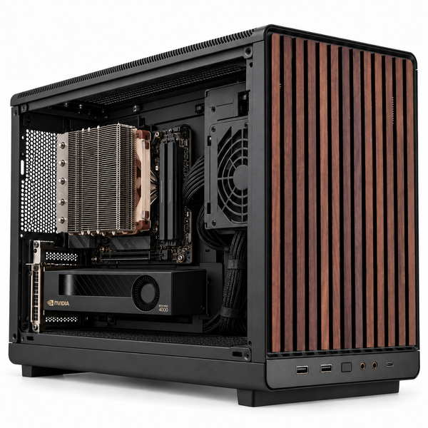 OrdinaryVertex Nano - Compact AI Workstation PC | Ryzen 9 | RTX PRO 4000 SFF 24GB | 64GB DDR5